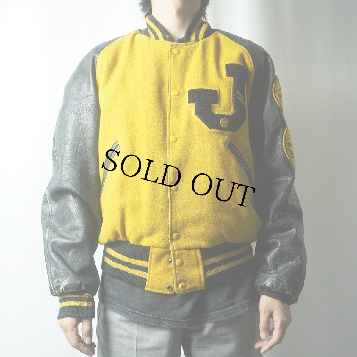 画像4: 50's パッチ付き ウール×メルトンスタジャン SIZE44 (4)