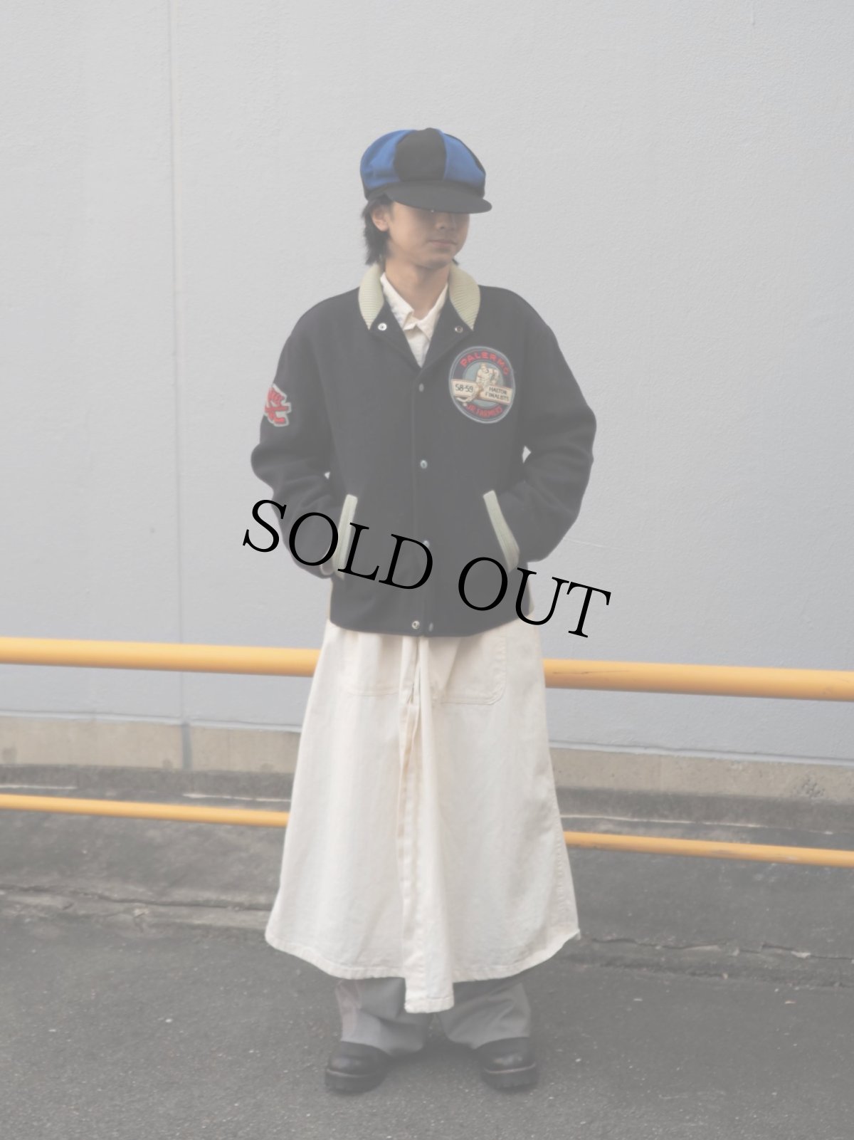 画像2: 50's Murray Randolph "EXEC" パッチ付き ウールメルトンスタジャン NAVY (2)