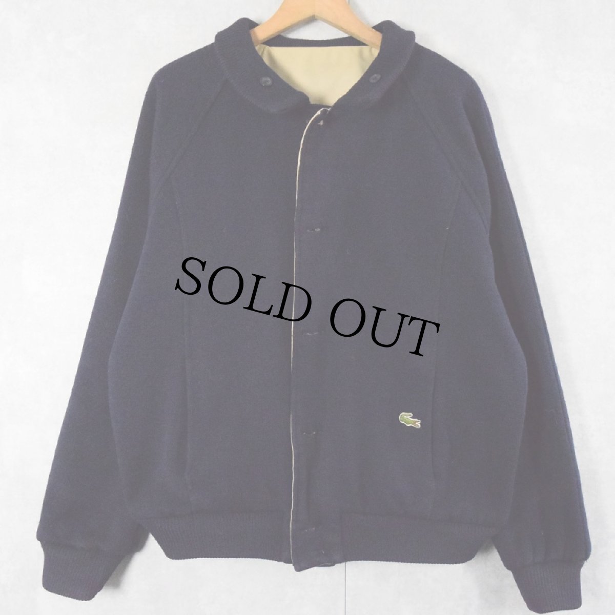 画像2: 70〜80's IZOD LACOSTE リバーシブルニットブルゾン L (2)