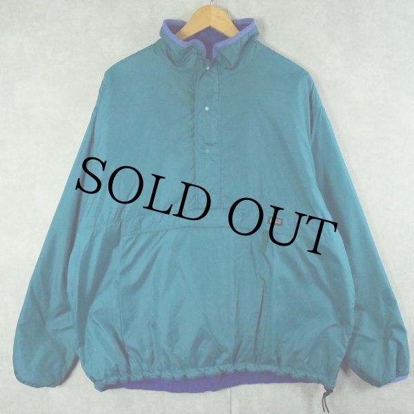 90年代 パタゴニア グリセードリバーシブル ハーフジップ フリース USA製 90年代 90s アメリカ製 パタゴニア アウトドア 青 ブルー 緑 グリーン