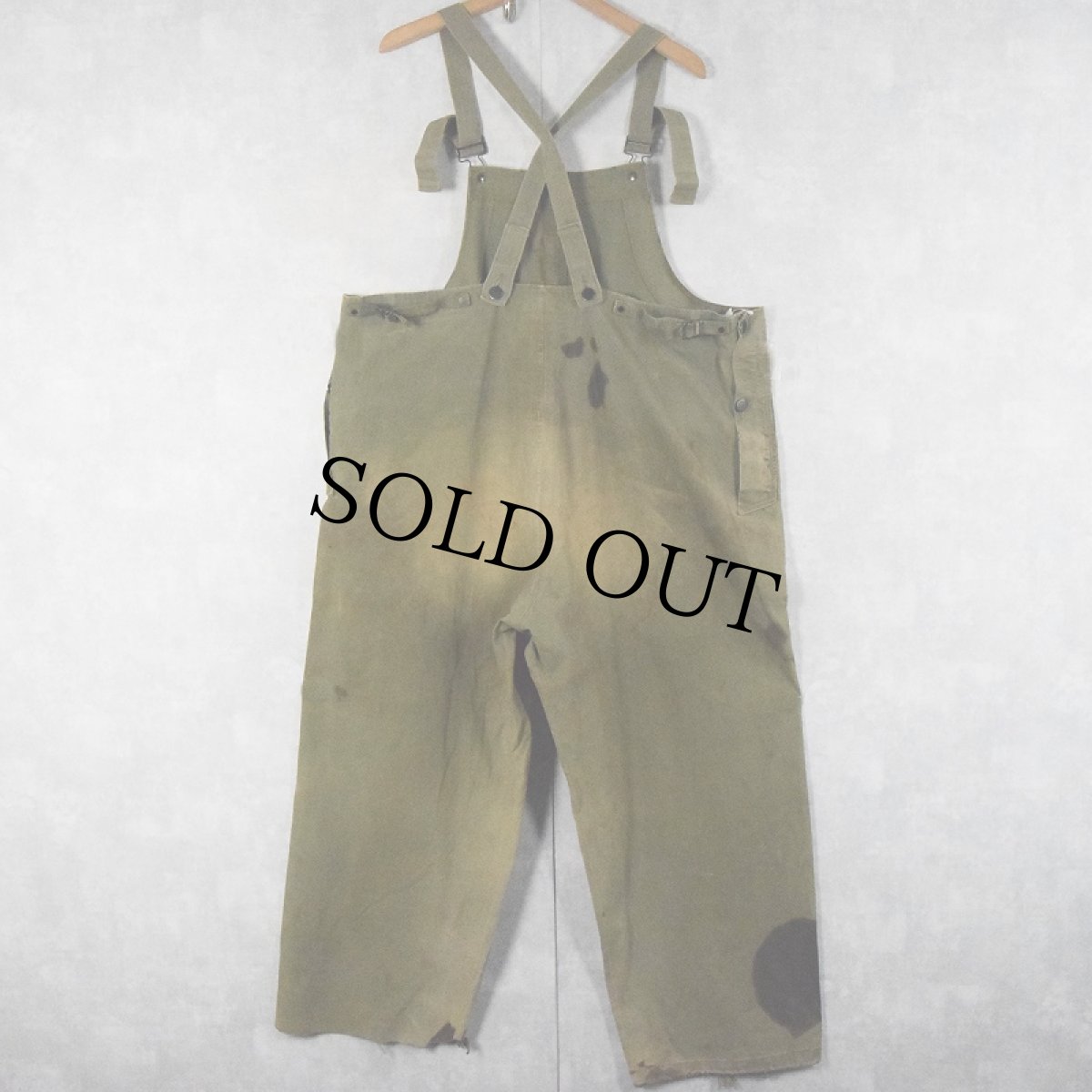 画像2: 40's U.S.NAVY N-2 レインデッキパンツ MEDIUM (2)