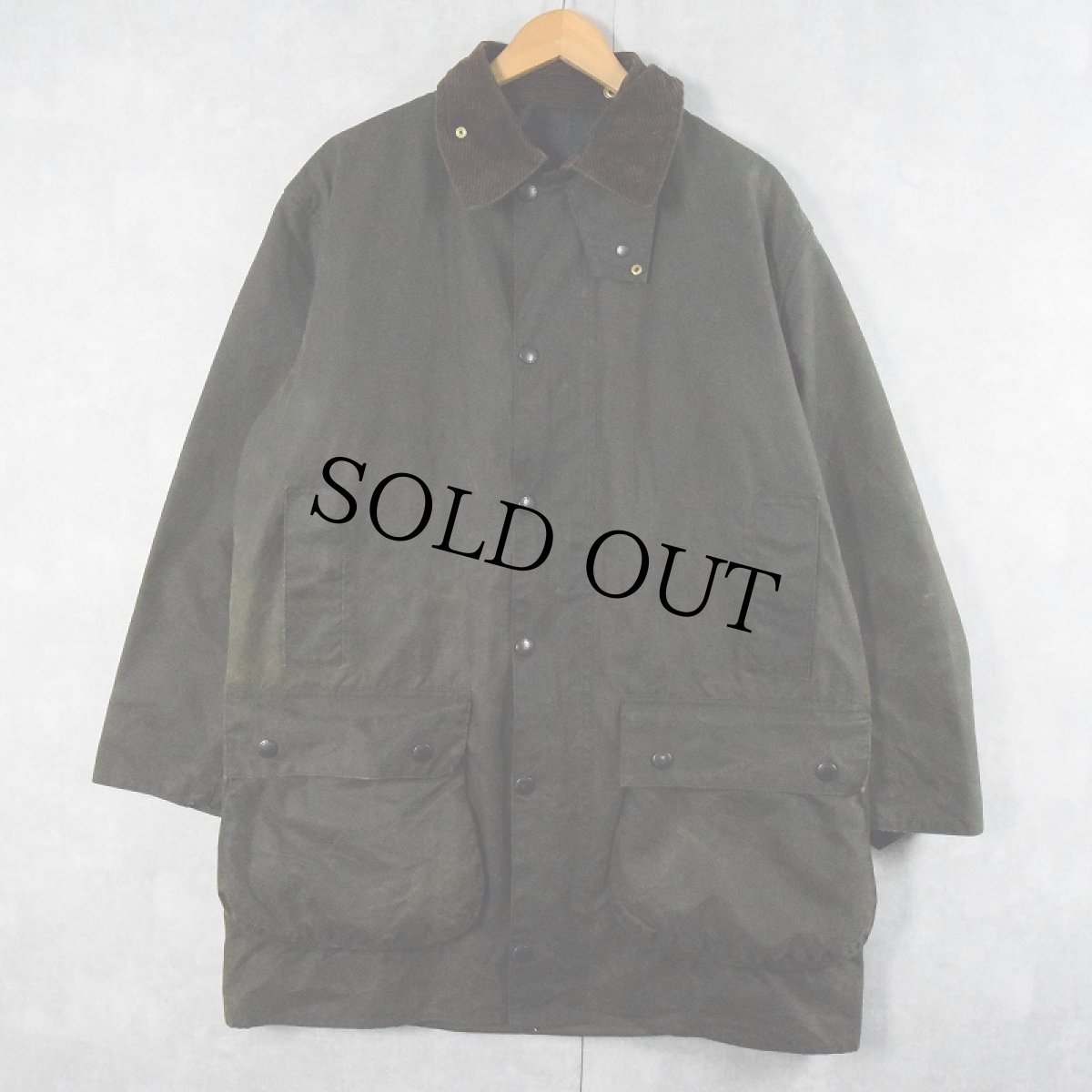 画像2: 90's Barbour ENGLAND製 "NORTHUMBRIA" オイルドジャケット 3ワラント  (2)