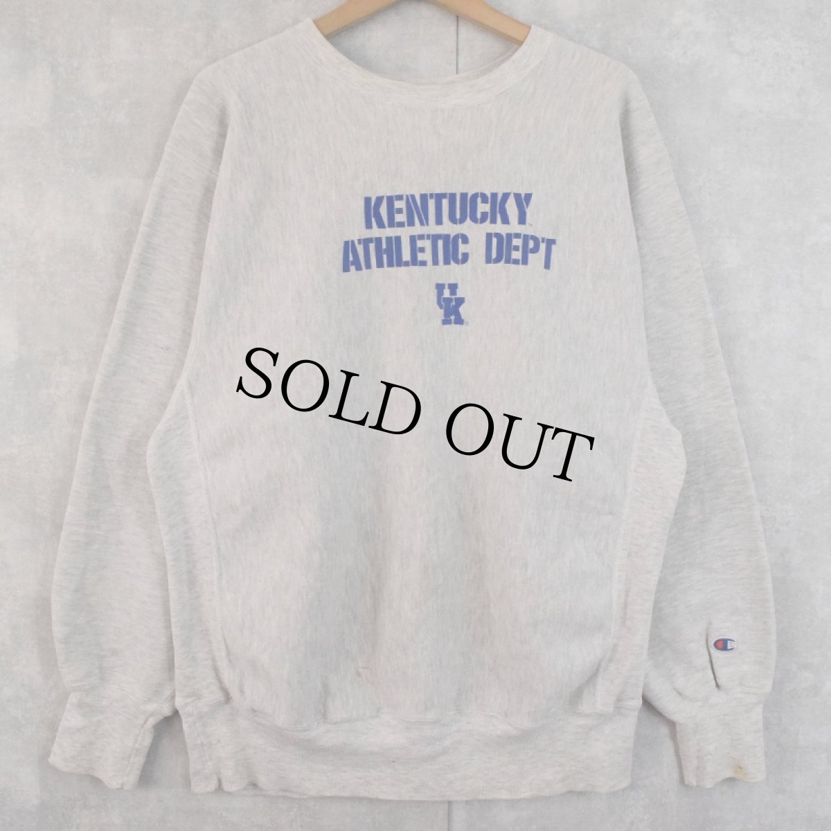 画像1: 90's Champion REVERSE WEAVE "KENTUCKY ATHLETIC DEPT" プリントスウェット XL (1)