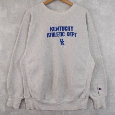 画像1: 90's Champion REVERSE WEAVE "KENTUCKY ATHLETIC DEPT" プリントスウェット XL (1)