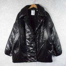 画像2: 【SALE】 COLLUSION 中綿入り ナイロンテーラードパディングジャケット BLACK (2)
