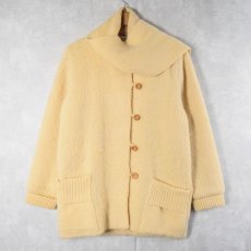 画像4: 【SALE】 80's ICE WARE ICELAND製 マフラーデザイン ウールニットカーディガン S (4)