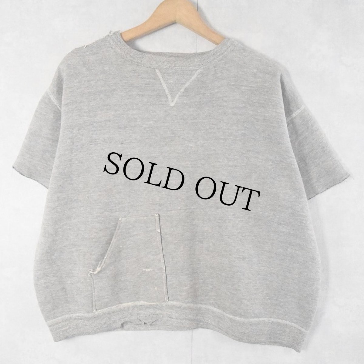 画像4: 50's 前V カットオフ カスタム半袖スウェット (4)