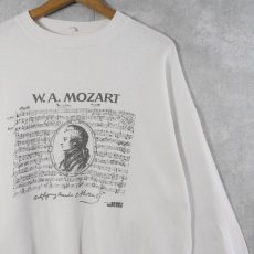 画像1: 90's〜 Wolfgang Amadeus Mozart 音楽家プリントスウェット (1)