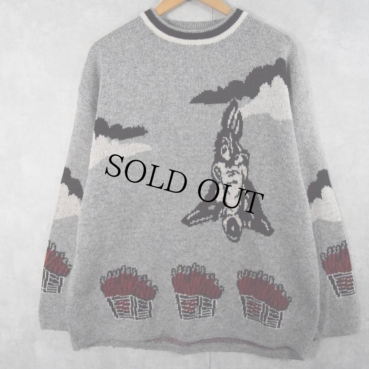 画像2: MC'LEM キャラクター柄織り スキーニットセーター XL (2)