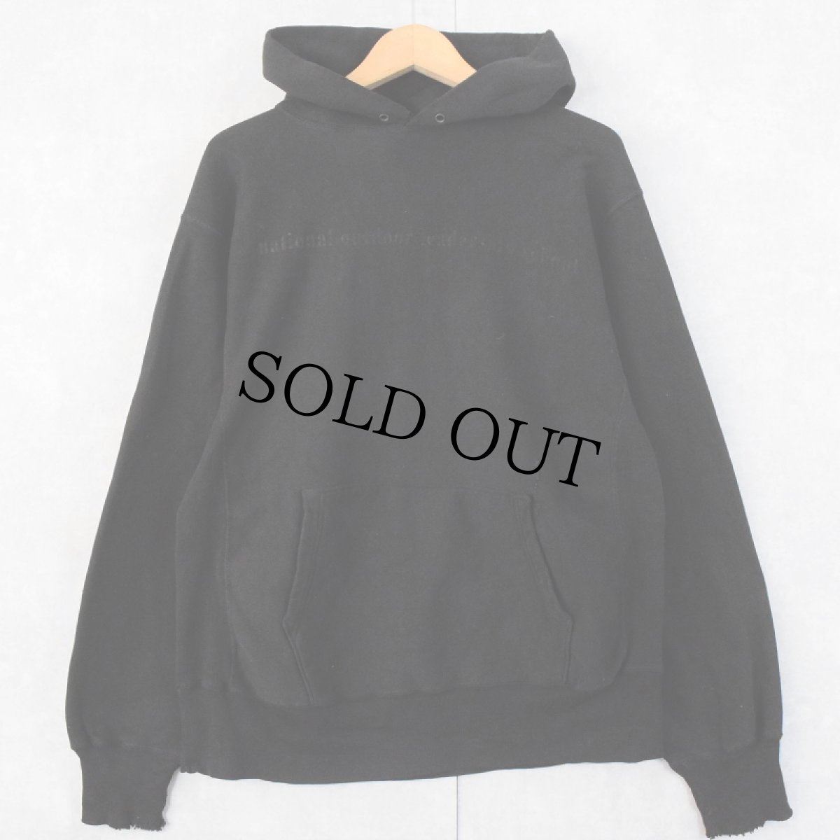 画像2: REVERE WEAVE TYPE "national outdoor leadership school" プリントスウェットフーディー BLACK  (2)