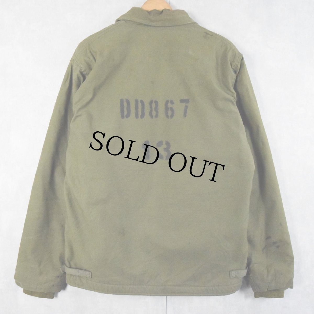 画像2: 60's U.S.NAVY A-2 ステンシル入り デッキジャケット MEDIUM (2)