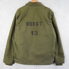 画像2: 60's U.S.NAVY A-2 ステンシル入り デッキジャケット MEDIUM (2)