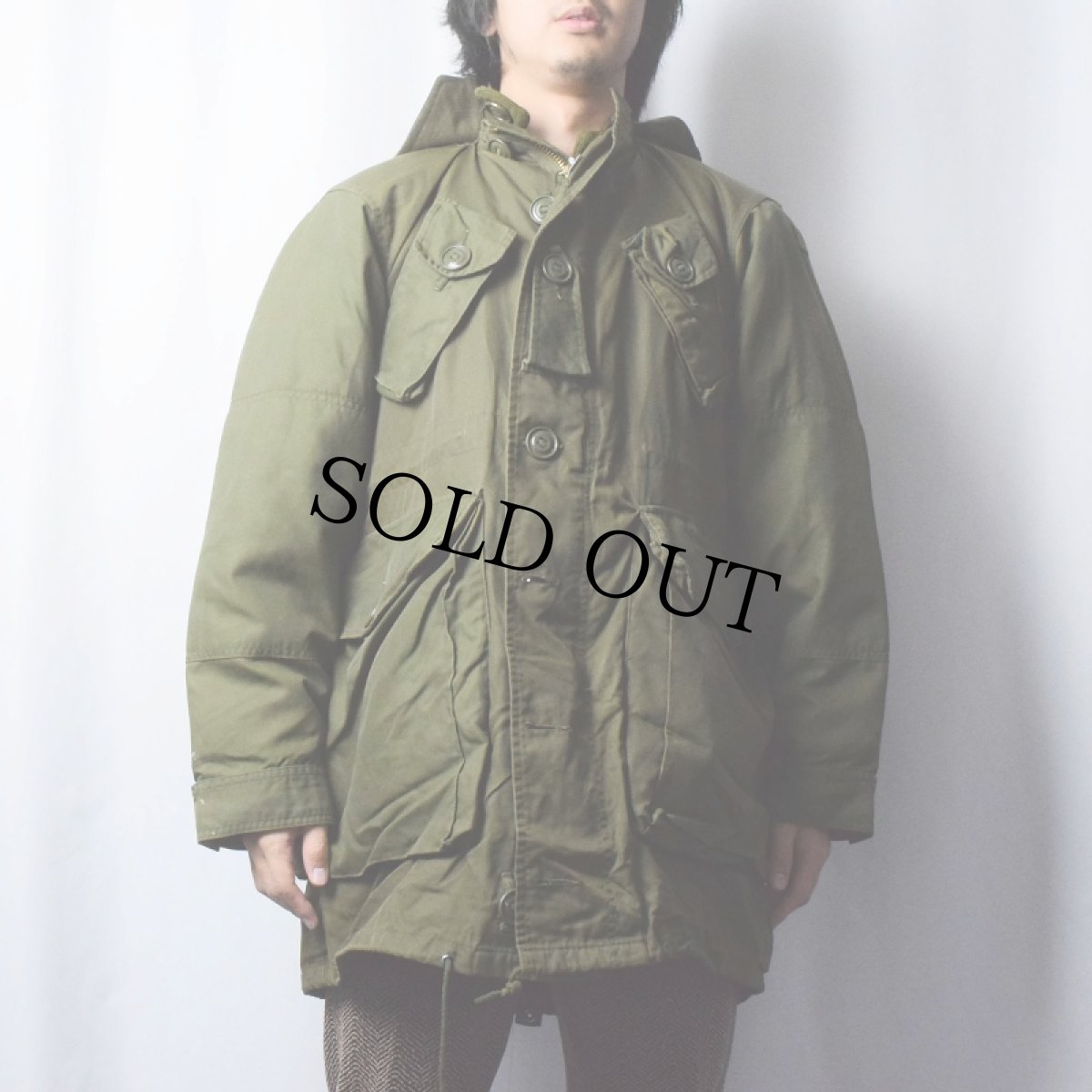 画像2: 90's CANADIAN ARMY ECW ライナー/フード付き コンバットパーカー SHORT SMALL (2)