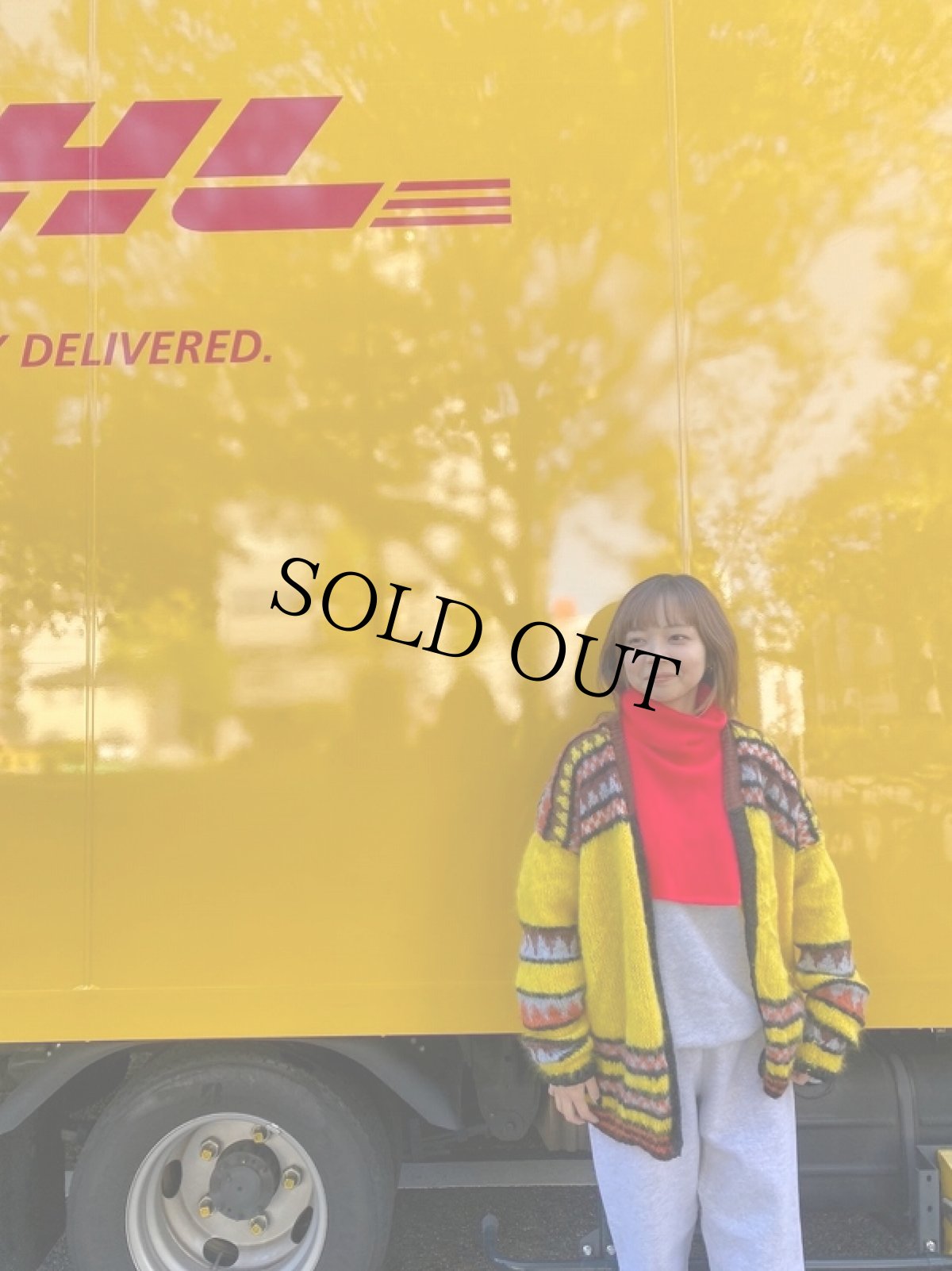 画像3: 80〜90's 総柄 モヘアニットカーディガン (3)