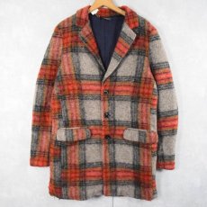 画像1: SCOTCH & SODA ITALY製 チェック柄 ウール×ポリエステル チェスターコート L (1)