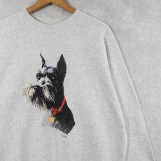 画像1: 90's USA製 "KiLLEN" 犬プリントラグランスウェット XL (1)