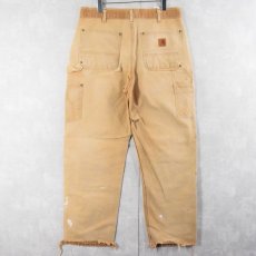 画像2: Carhartt ペンキペイント ダブルニー ダックペインターパンツ W34 (2)