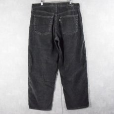 画像2: 90's Levi's SILVER TAB "baggy" 太畝コーデュロイパンツ BLACK W37 (2)