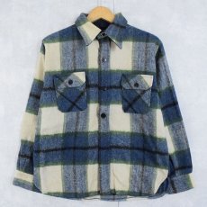 画像1: 70〜80's Royal Choice チェック柄 CPOシャツジャケット SIZE18 (1)