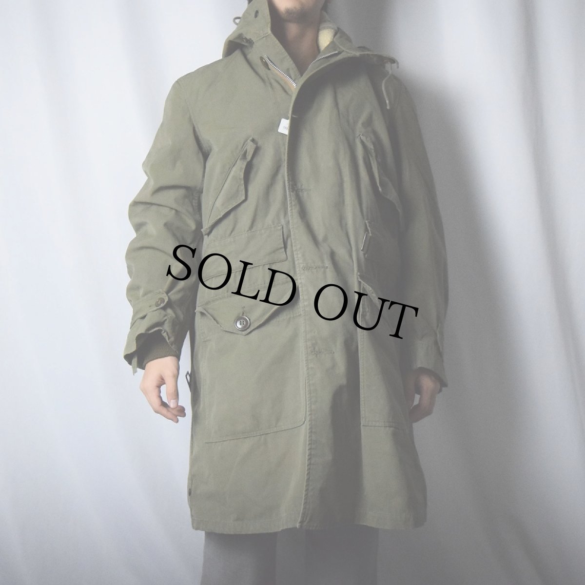 画像2: 50's U.S.ARMY/U.S.AIR FORCE M-47 OVERCOAT, PARKA, TYPE WITH PILE LINER MEDIUM (2)