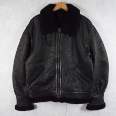 画像1: 民間品 B-3 TYPE ムートンフライトジャケット BLACK L (1)