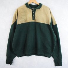 画像1: 90's FILSON USA製 GUIDE SWEATER GREEN XXL (1)