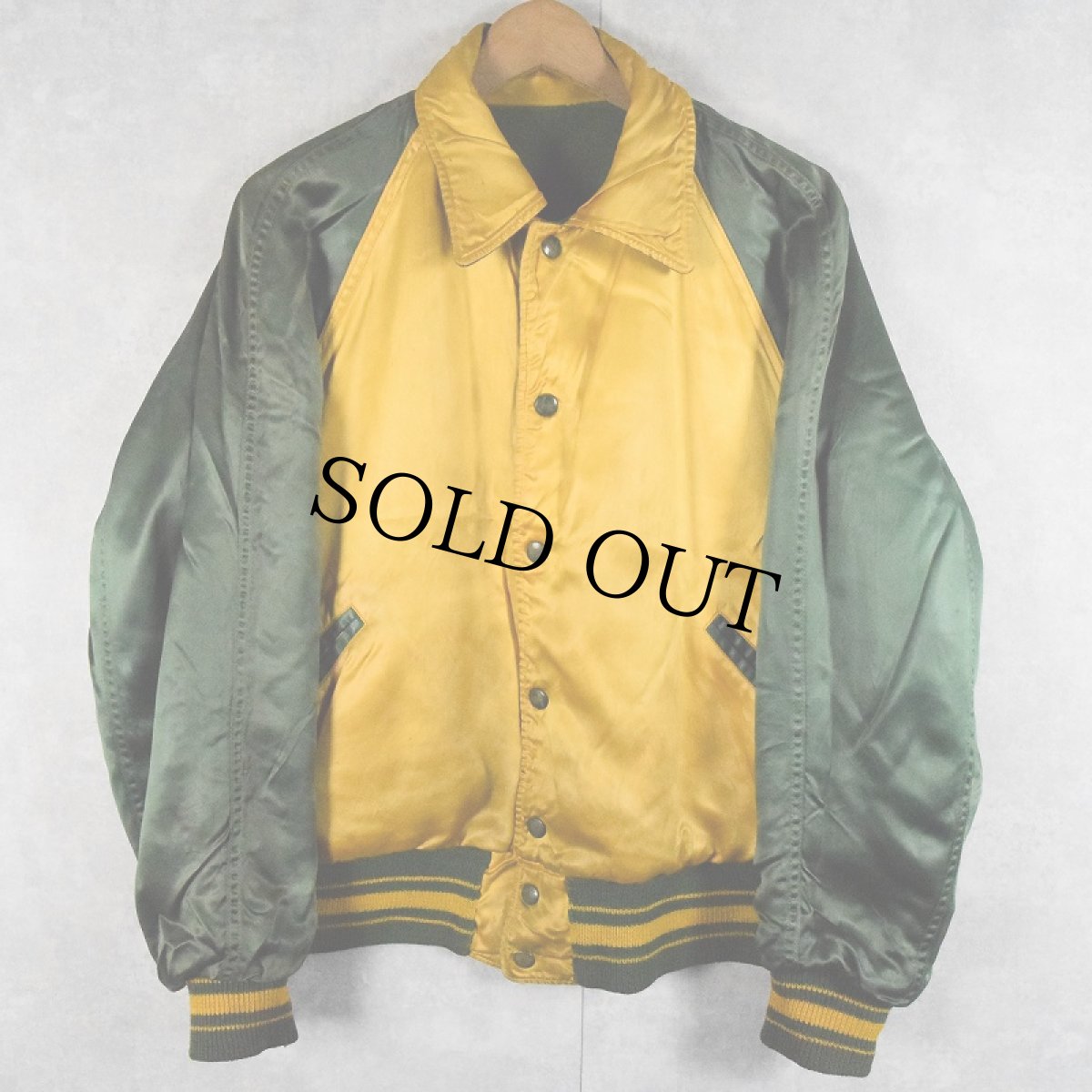 画像2: 50's BUTWIN リバーシブル ウール×サテンスタジャン (2)