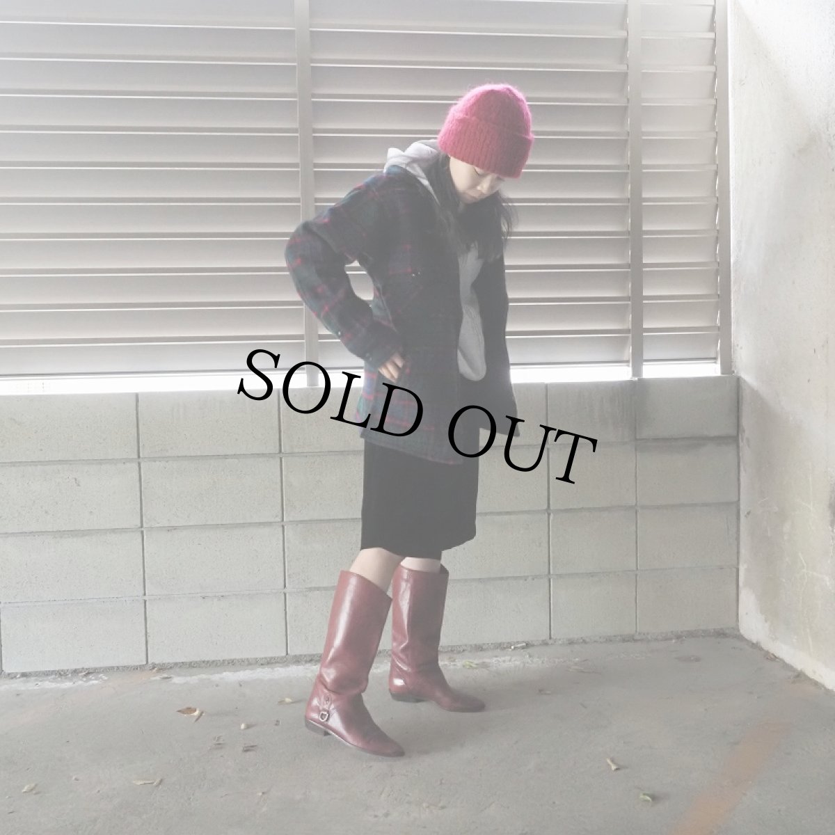 画像1: 80's JOHNSON USA製 チェック柄 ウールシャツジャケット (1)