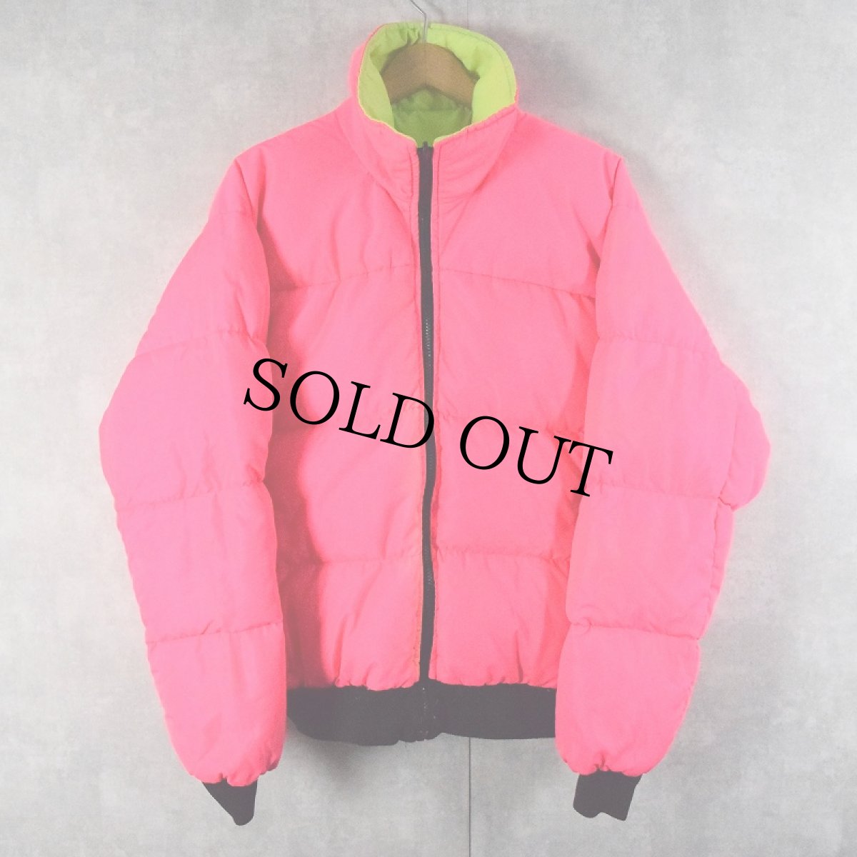 画像2: 80〜90's Columbia ネオンカラー リバーシブル ダウンジャケット M (2)