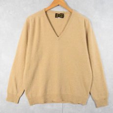 画像1: 80's〜 Cashmere by Pringle SCOTLAND製 Vネック カシミアニットセーター SIZE102/40 (1)