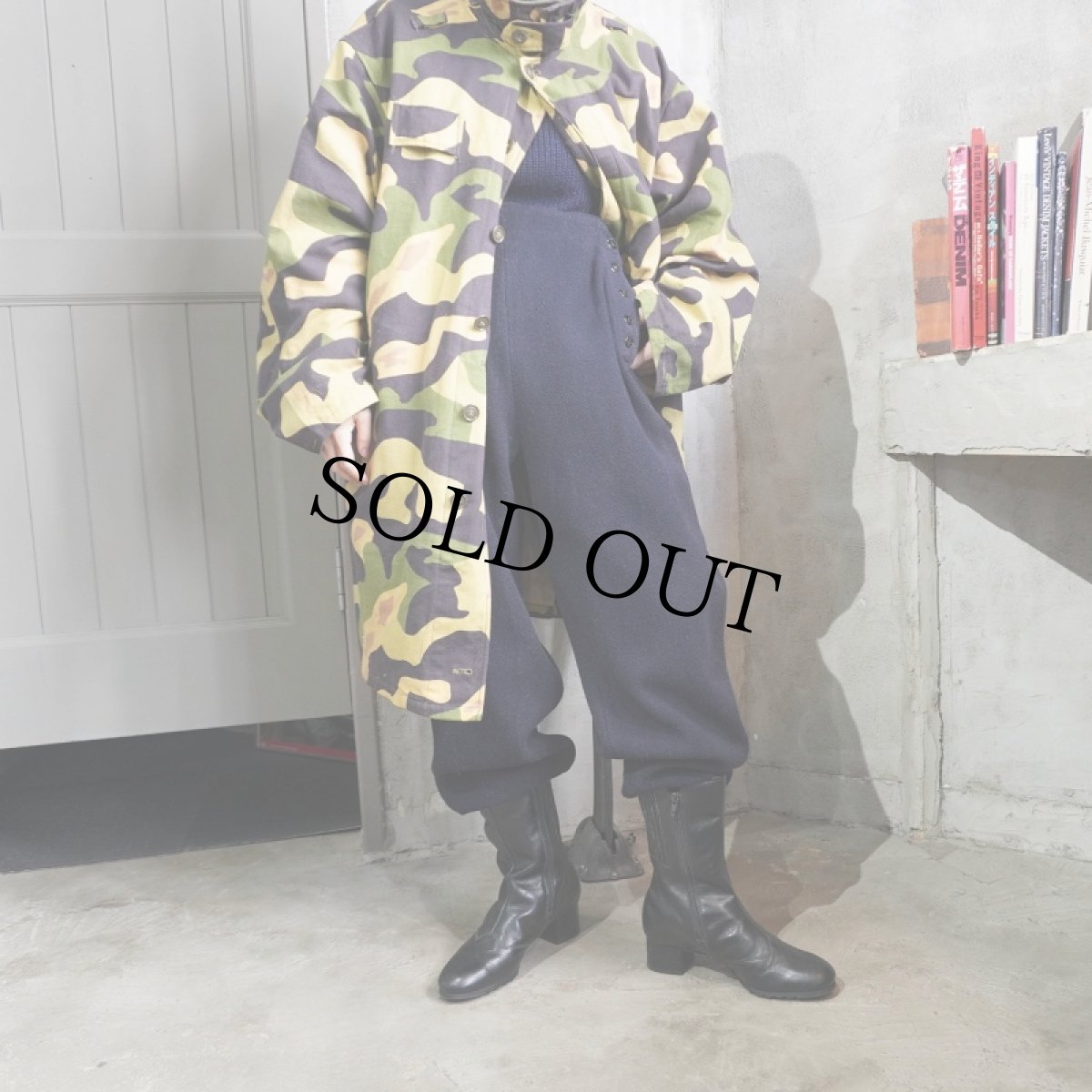 画像2: 50〜60's ウールスキーパンツ NAVY W29 (2)