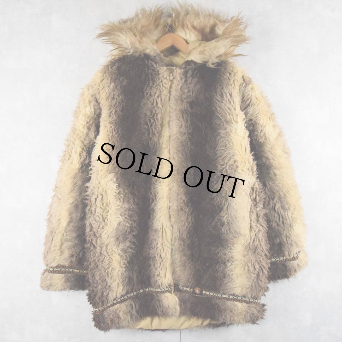 画像5: 70's Hansa Branta チロリアンテープ フェイクファー エスキモージャケット S (5)