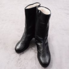 画像2: Canadian White Cross サイドジップ レザーヒールブーツ (2)