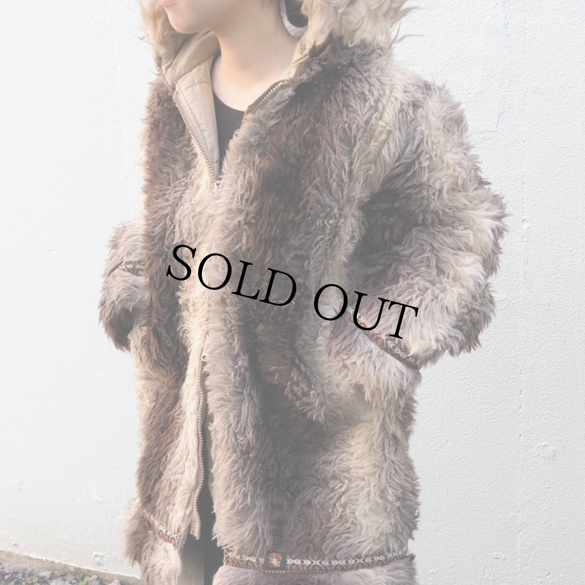 画像3: 70's Hansa Branta チロリアンテープ フェイクファー エスキモージャケット S (3)