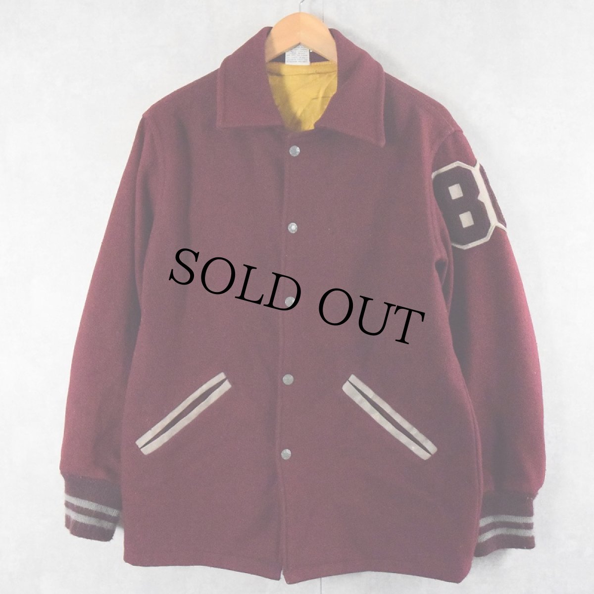 画像2: 80's Custom Made WARD JACKET BY KAYE BROS. チェーン刺繍 ウールメルトンスタジャン (2)