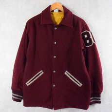 画像2: 80's Custom Made WARD JACKET BY KAYE BROS. チェーン刺繍 ウールメルトンスタジャン (2)