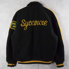 画像2: 70〜80's Rick Rack's SPORT SHACK チェーン刺繍 メルトンウールスタジャン SIZE42 (2)