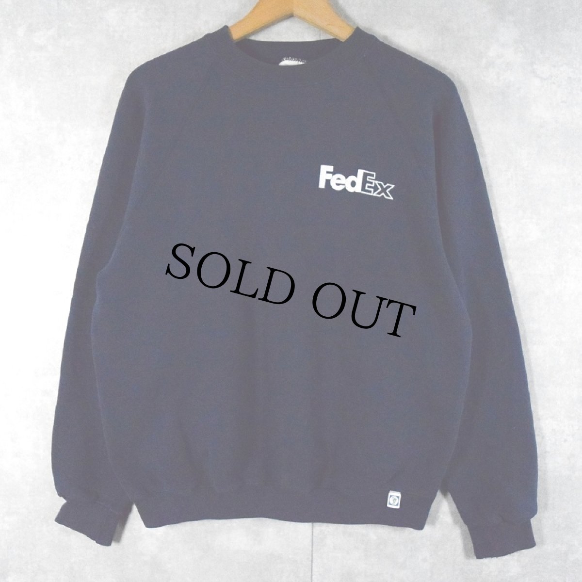 画像2: 90's DISCUS USA製 "FedEx" 企業ロゴプリントスウェット M (2)