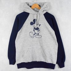 画像1: 80's Disney CASUALS ”MICKEY MOUSE” キャラクタープリントラグランスウェット L (1)