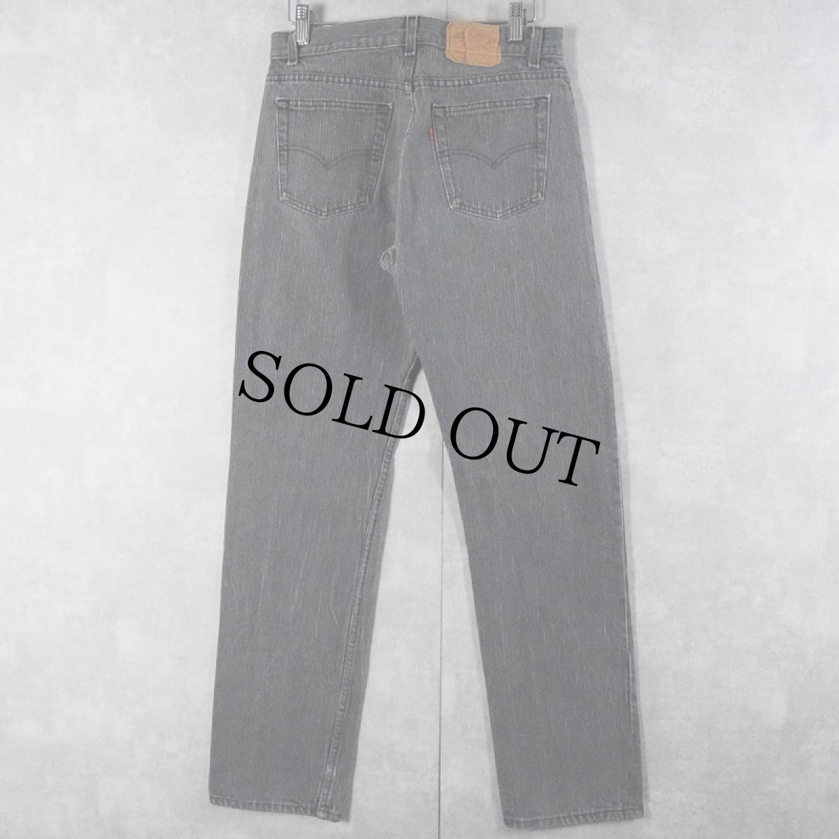 画像2: 80's Levi's 701-0119 ストライプ柄 ブラックデニムパンツ W29 (2)