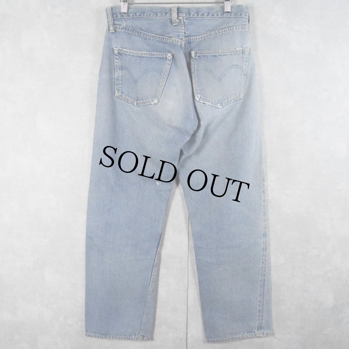 画像2: 50〜60's LEVI'S 501XX "ギャラ入り&オフセット" 紙パッチ デニムパンツ W30 (2)