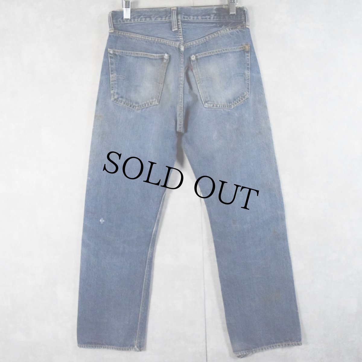 画像2: 50's LEVI'S 501XX 革パッチ最終 両面タブ デニムパンツ W30 (2)