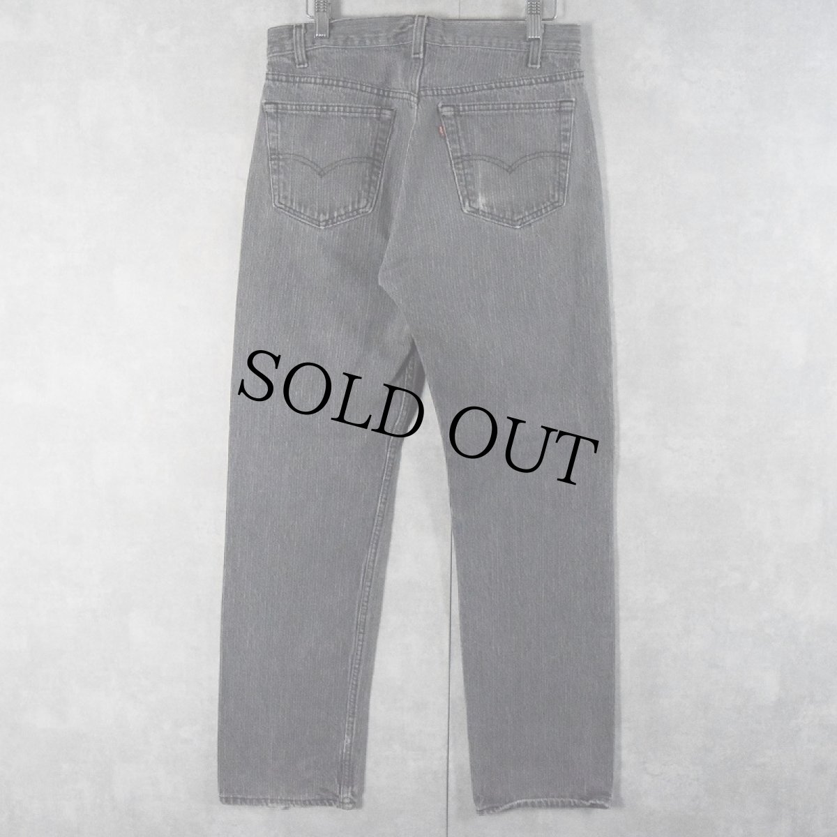 画像2: 90's Levi's 501-0619 ストライプ柄 ブラックデニムパンツ W30 (2)