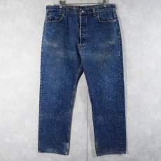 画像1: 90's Levi's 501 USA製 "Galactic wash" デニムパンツ W35 (1)