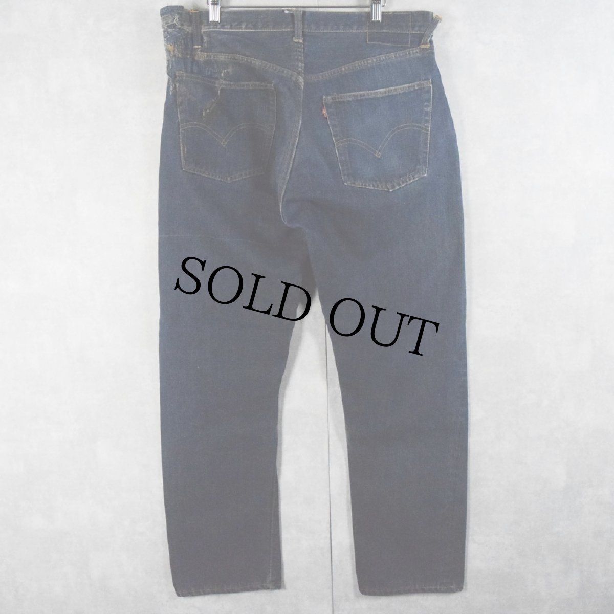 画像2: 60〜70's LEVI'S 505 BIGE デニムパンツ W37 (2)