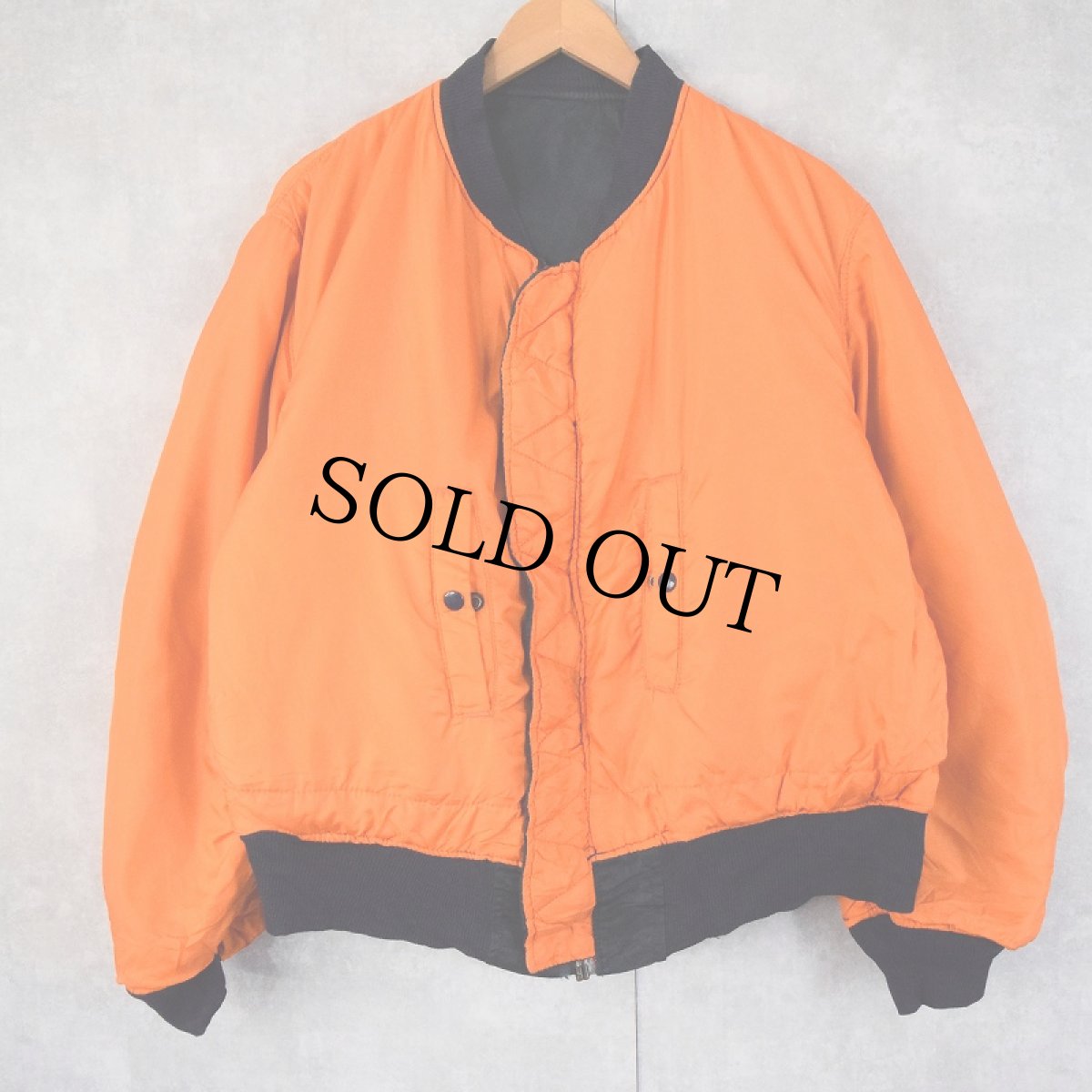 画像2: 民間品 90's ALPHA INDUSTRIES,INC. USA製 MA-1 フライトジャケット NAVY X-LARGE (2)