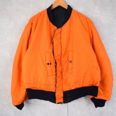 画像2: 民間品 90's ALPHA INDUSTRIES,INC. USA製 MA-1 フライトジャケット NAVY X-LARGE (2)