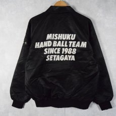 画像2: 80's "MISHUKU HAND BALL TEAM SINCE 1988 SETAGAYA" イラストプリントコーチジャケット BLACK (2)