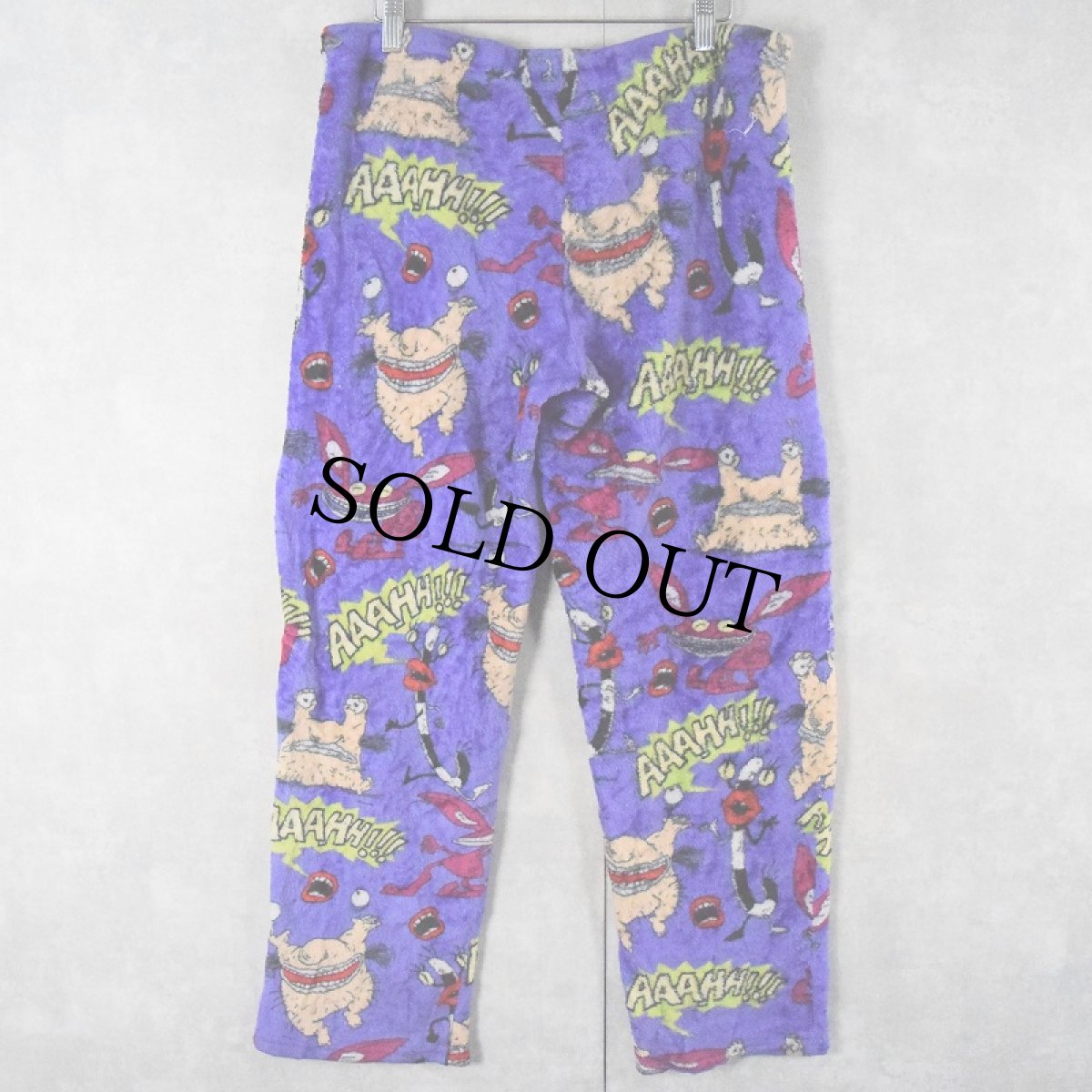 画像2: nickelodeon "Aaahh!!! Real Monsters" キャラクターフリースイージーパンツ M (2)