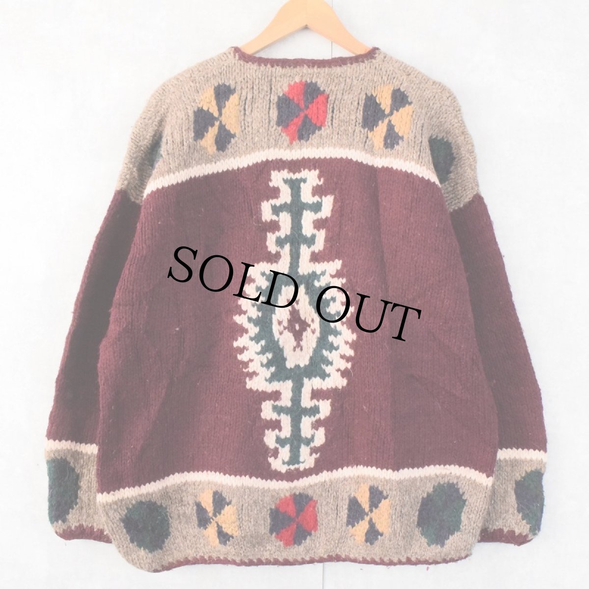 画像2: REY WEAR ECUADOR製 民族柄 ウールニットセーター (2)